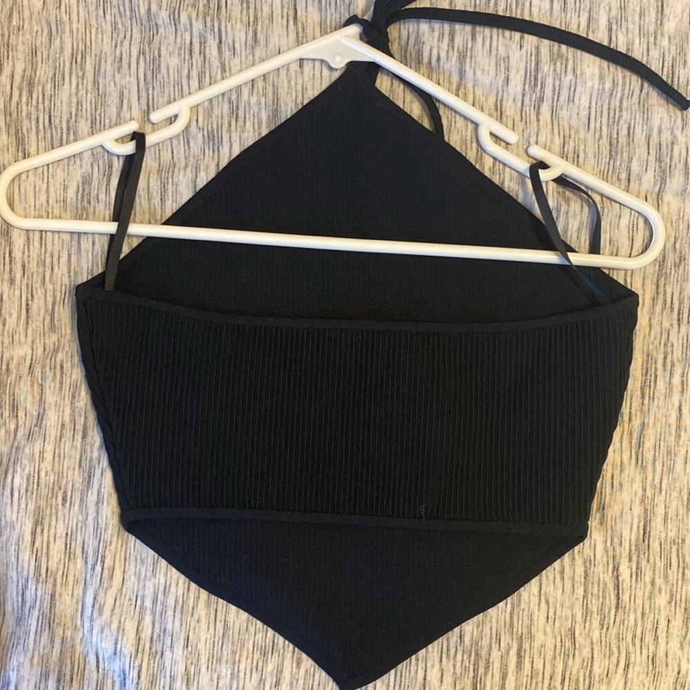 Aritzia Black Halter Top - Picture 3 of 3